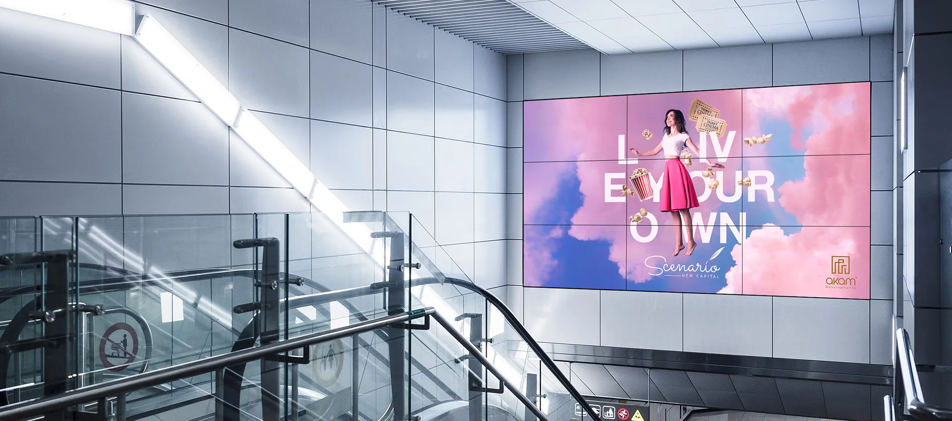 LCD Video Wall Display with Super Narrow Bezel - Presentation Media