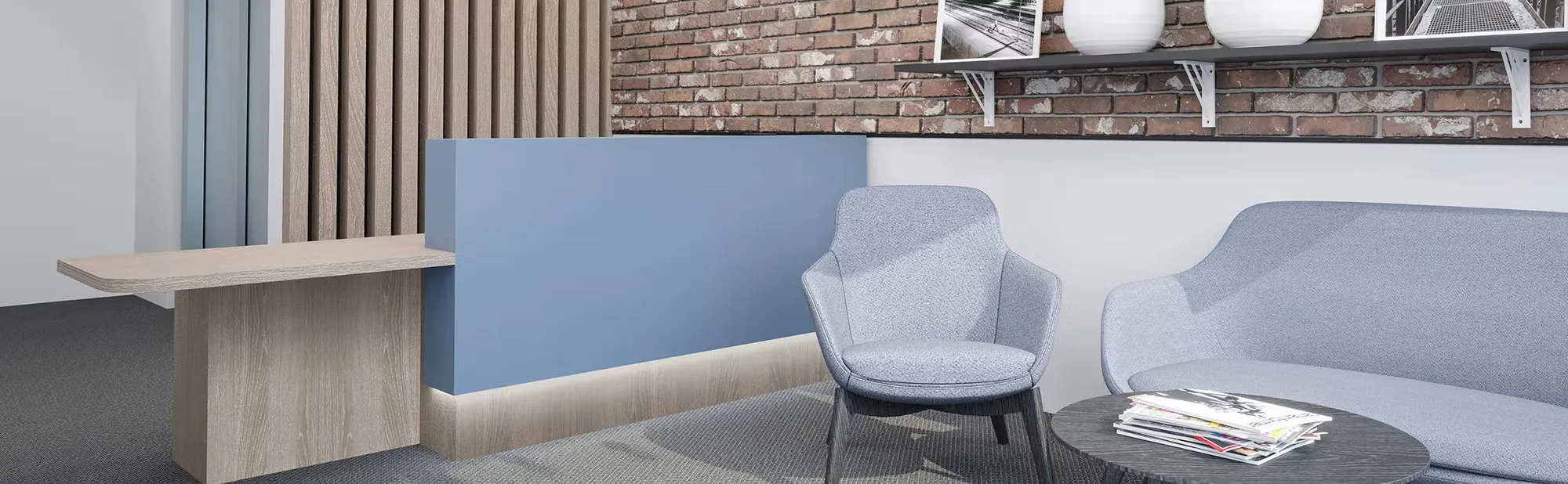Clarke Rendall Evoke Reception Desk - Presentation Media