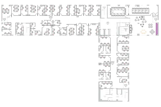 Office Interior Design 2D space plan - Presentation Media
